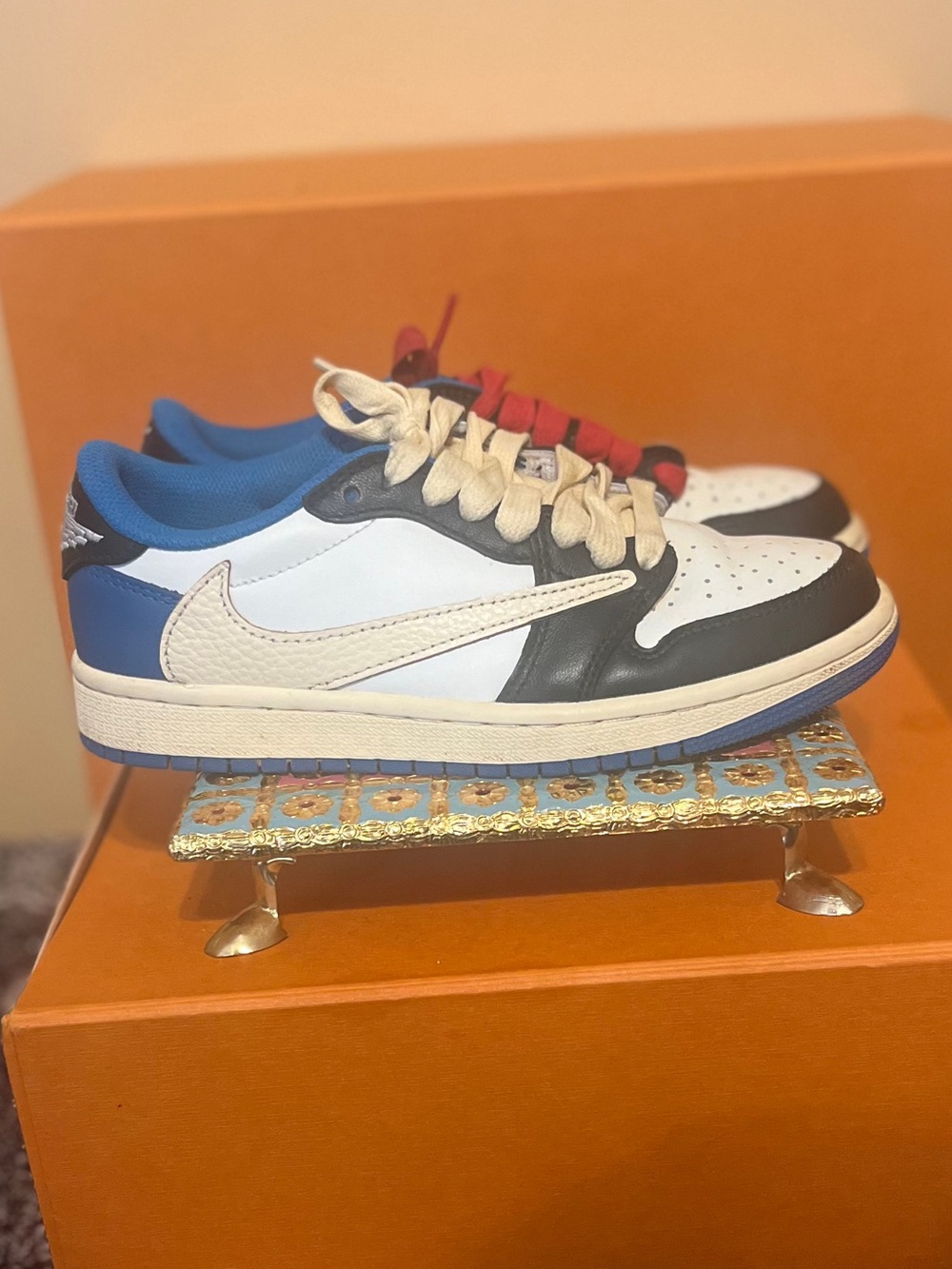 Jordan 1 Low x Fragment Design x Travis Scott - Size 5Y - Pre-owned - No Box